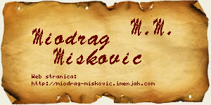Miodrag Mišković vizit kartica